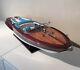 Riva Aquarama Lamborghini 20 Wood Model Boat L53 Cm Handmade Italian Speed Boat