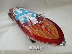 Riva Aquarama Lamborghini 26 White-blue Quality Model Boat L70