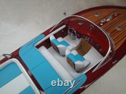 Riva Aquarama Lamborghini 26 White-blue Quality Model Boat L70