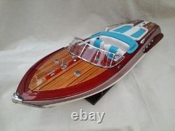 Riva Aquarama Lamborghini 26 White-blue Quality Model Boat L70