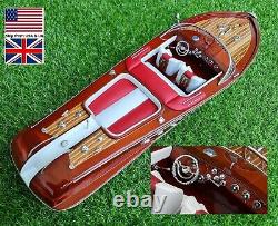 Riva Aquarama Luxury Speed Boat Wood Model Boat Collection 21'