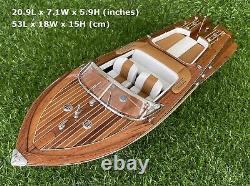 Riva Aquarama Ship Model Speed Boat 21 Display Décor Collection Luxury Handmade