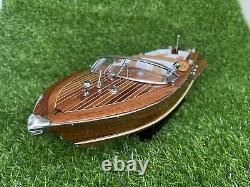 Riva Aquarama Ship Model Speed Boat 21 Display Décor Collection Luxury Handmade