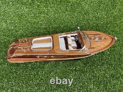 Riva Aquarama Ship Model Speed Boat 21 Display Décor Collection Luxury Handmade