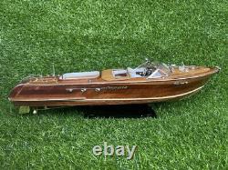Riva Aquarama Ship Model Speed Boat 21 Display Décor Collection Luxury Handmade