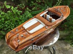 Riva Aquarama Speed Boat 20 Wood Wooden Handmade Italian Model Speed Boat