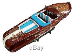 Riva Aquarama Speed Boat 20 Wood Wooden Handmade Italian Model Speed Boat NEW