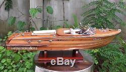 Riva Aquarama Speed Boat 20 Wood Wooden Italian Model Speed Boat Handmade