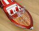 Riva Aquarama Speed Boat Italian 21 Scale 116 Wooden Model Ship Red/white Seat