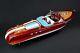Riva Aquarama Speed Boat Italian Model Ship 21 Fully Assembled Blue/white Seat
