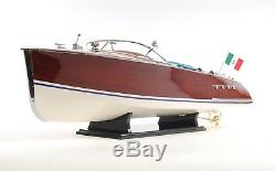 Riva Aquarama Speed Boat Painted 26.5 Wood Model Assembled