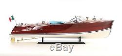 Riva Aquarama Speed Boat Painted 26.5 Wood Model Assembled