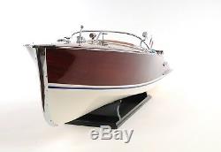 Riva Aquarama Speed Boat Painted 26.5 Wood Model Assembled