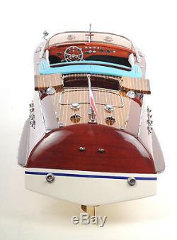 Riva Aquarama Speed Boat Painted 26.5 Wood Model Assembled