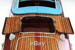 Riva Aquarama Speed Boat Painted 26.5 Wood Model Assembled