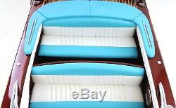 Riva Aquarama Speed Boat Painted 26.5 Wood Model Assembled