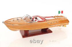 Riva Aquarama Speed Boat Wood Scale Model 27 Classic Italian Mahogany Runabout