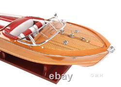 Riva Aquarama Speed Boat Wood Scale Model 27 Classic Italian Mahogany Runabout