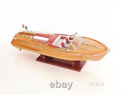 Riva Aquarama Speed Boat Wood Scale Model 27 Classic Italian Mahogany Runabout