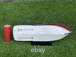 Riva Aquarama Speed Model Boat 53cm Red Nautical Wooden Model Handcraft Gift