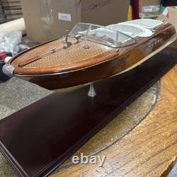 Riva Aquarama wood Model Italian Speed Boat 2 ft 24 Wooden 31 Base