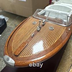 Riva Aquarama wood Model Italian Speed Boat 2 ft 24 Wooden 31 Base