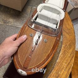 Riva Aquarama wood Model Italian Speed Boat 2 ft 24 Wooden 31 Base