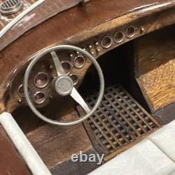 Riva Aquarama wood Model Italian Speed Boat 2 ft 24 Wooden 31 Base