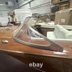 Riva Aquarama wood Model Italian Speed Boat 2 ft 24 Wooden 31 Base