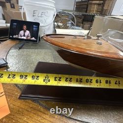 Riva Aquarama wood Model Italian Speed Boat 2 ft 24 Wooden 31 Base