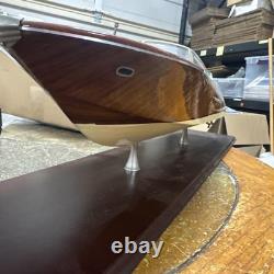 Riva Aquarama wood Model Italian Speed Boat 2 ft 24 Wooden 31 Base