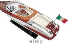 Riva Aquariva Gucci Boat 40cm White Handcrafted Wooden Model Speed Boat Ship