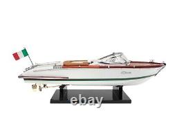 Riva Aquariva Gucci Boat 40cm White Handcrafted Wooden Model Speed Boat Ship