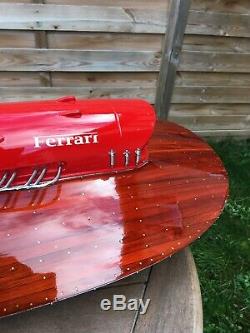 Riva Ferrari ARNO IX 26 Wood Model Boat L70 cm Handmade Italian Speed Boat