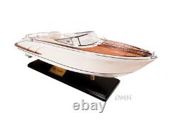 Riva Rivarama White Speed Boat Wood Scale Model 37 Italian Power Motor Yacht