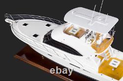 Riviera 45 Open Flybridge Motor Yacht Handmade Wooden Model Boat Ship Gift Decor