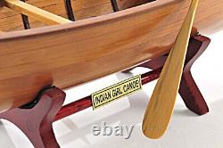 Rushton Indian Girl Canoe Model 24 Handcrafted Wooden Built Boat New