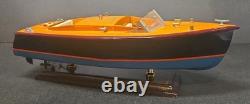 S1 Vintage Speed Boat Model Attached To Stand! See Details! US Seller
