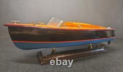 S1 Vintage Speed Boat Model Attached To Stand! See Details! US Seller