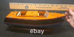 S1 Vintage Speed Boat Model Attached To Stand! See Details! US Seller