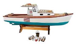 SAILINGSTORY Wooden Classic Lobster Boat Model Boat Decor Ship Model Nautical