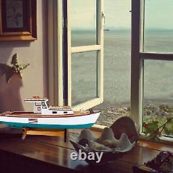 SAILINGSTORY Wooden Classic Lobster Boat Model Boat Decor Ship Model Nautical