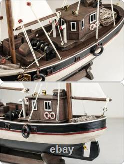 SAILINGSTORY Wooden Fishing Boat Model Ship Sailboat Decor 15