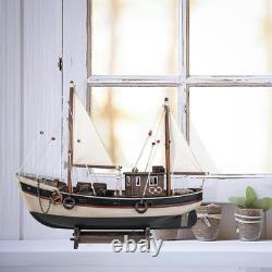 SAILINGSTORY Wooden Fishing Boat Model Ship Sailboat Decor 15
