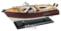 SAILINGSTORY Wooden Model Boat Riva Aquarama Speedboat 1/20 Scale Replica Run