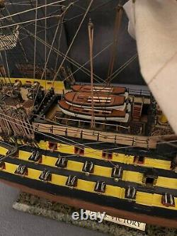 SAILINGSTORY Wooden Model Ship Decor HMS Victory 1/100 Scale Replica Ship Mod