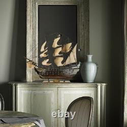 SAILINGSTORY Wooden Pirate Ship Model Black Pearl Beige Sails 20.5