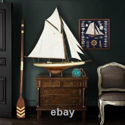 SAILINGSTORY Wooden Sailboat Model Decor Boat Model Ship Sailboat Decor Yacht