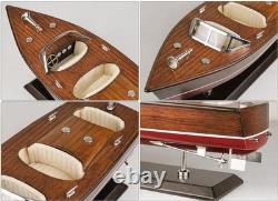 SAILINGSTORY Wooden Speedboat Model Riva Aquarama Runabout Model Boat Yacht