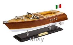 SAILINGSTORY Wooden Speedboat Model Riva Aquarama Runabout Model Boat Yacht W